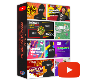 Paket 8 YouTube Thumbnail PSD Tema